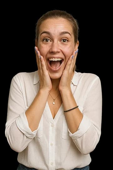 Excited customer experiencing Claritel demo